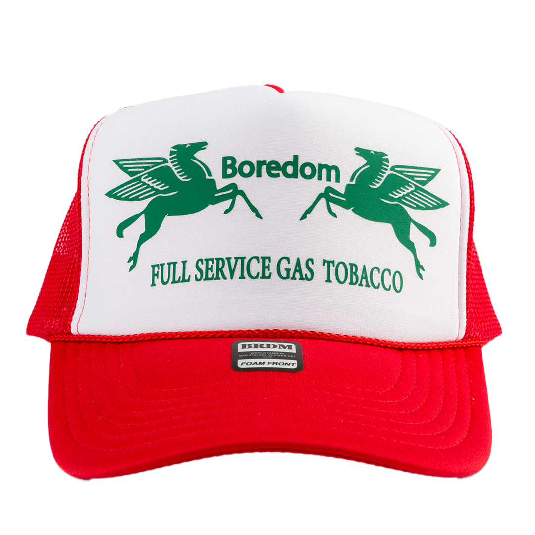 Gas Station Trucker Hat - Peppermint Candy