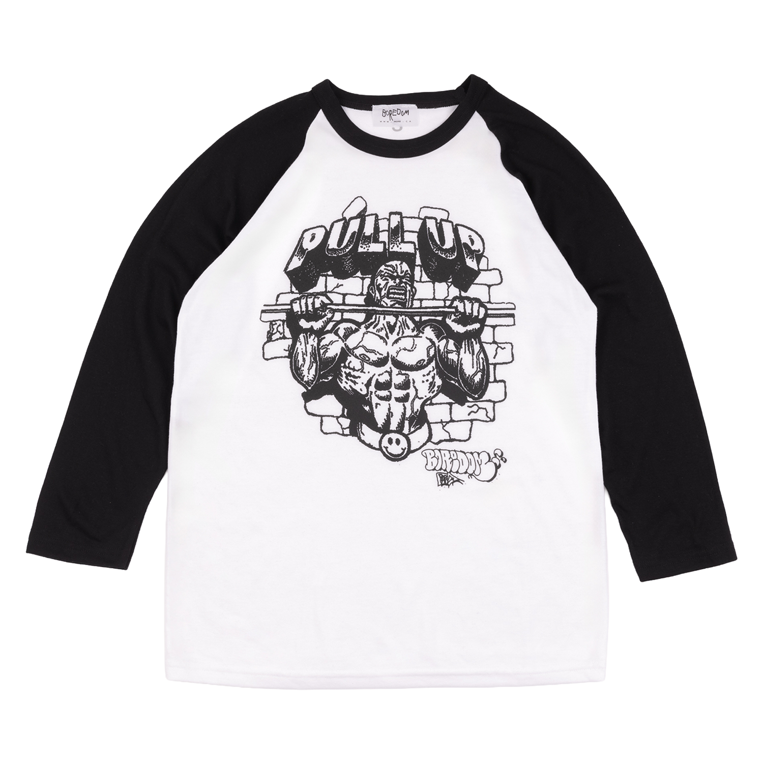 Boredom x Pull-Up Baseball Tee - White