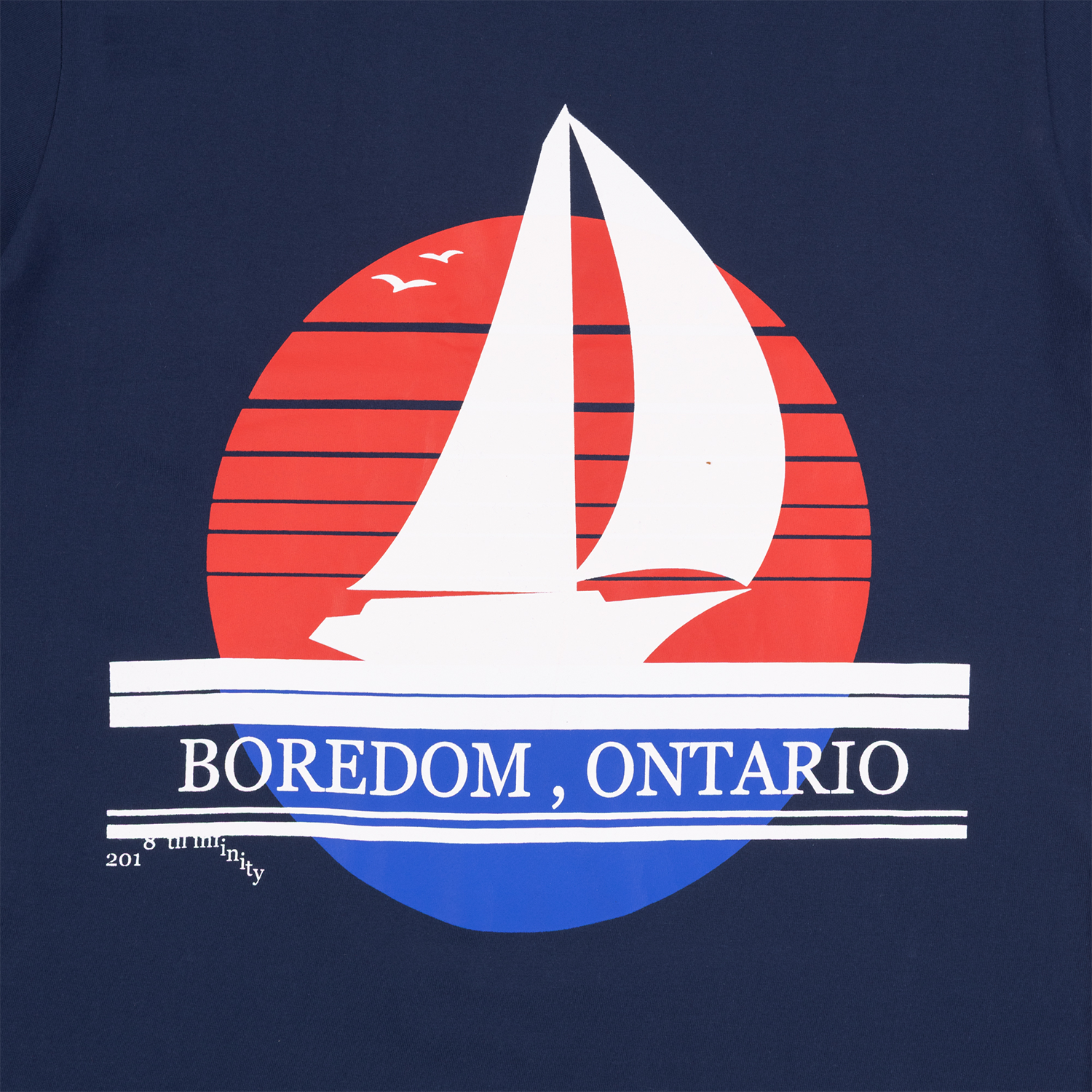 Boredom Souvenir T-Shirt- Navy Blue