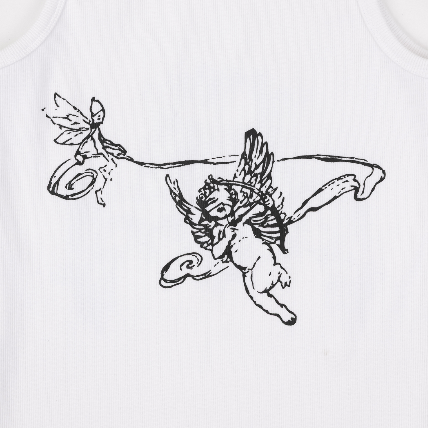 Boredom Cherub Tank Top-White