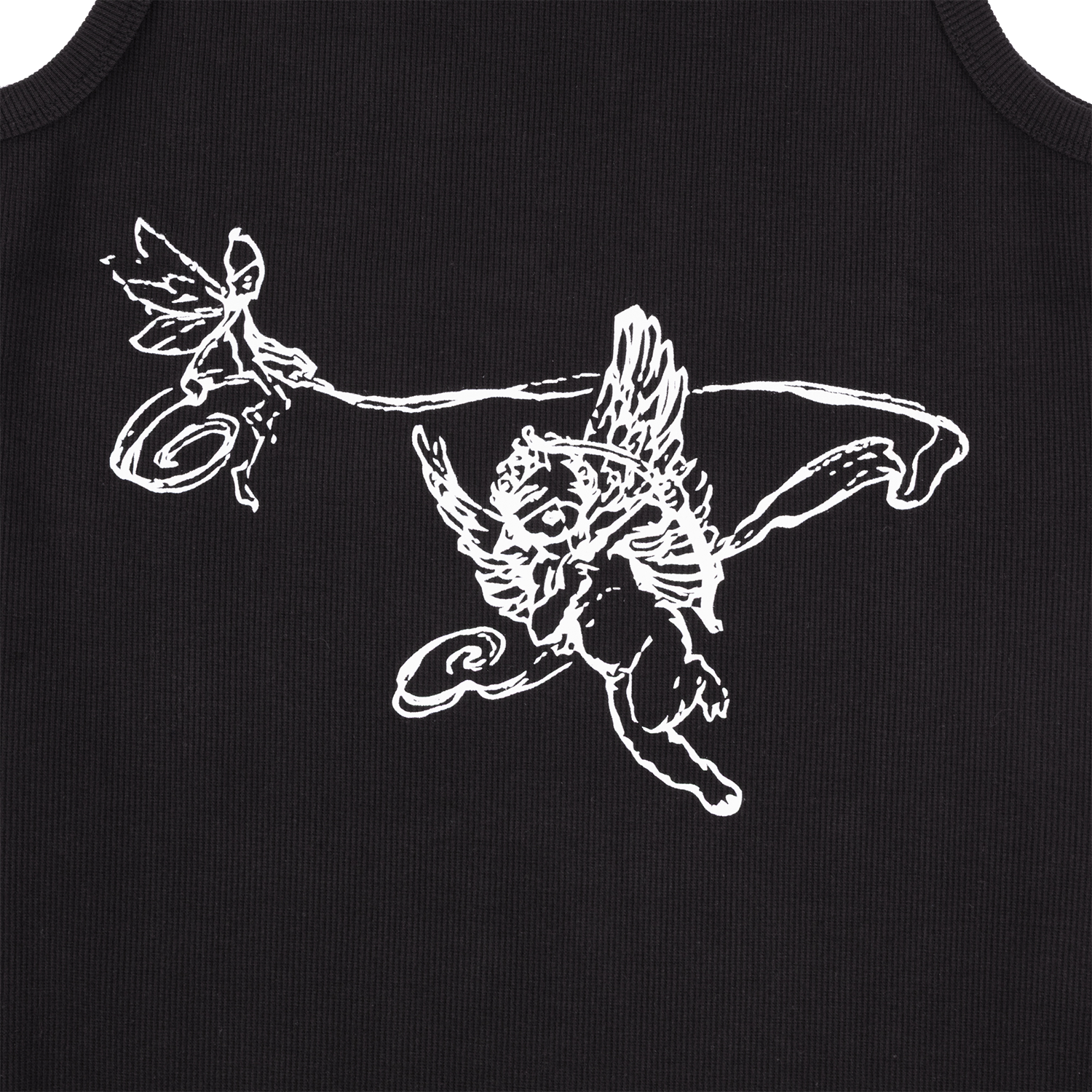 Boredom Cherub Tank Top-Black
