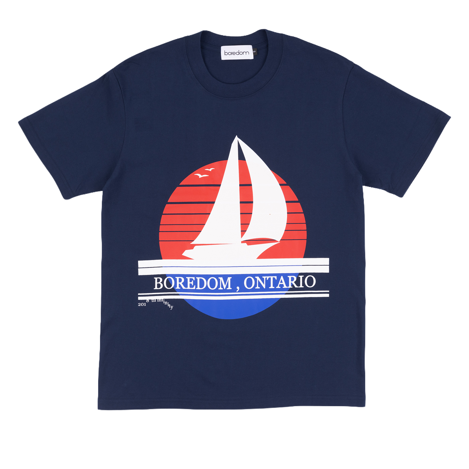 Boredom Souvenir T-Shirt- Navy Blue