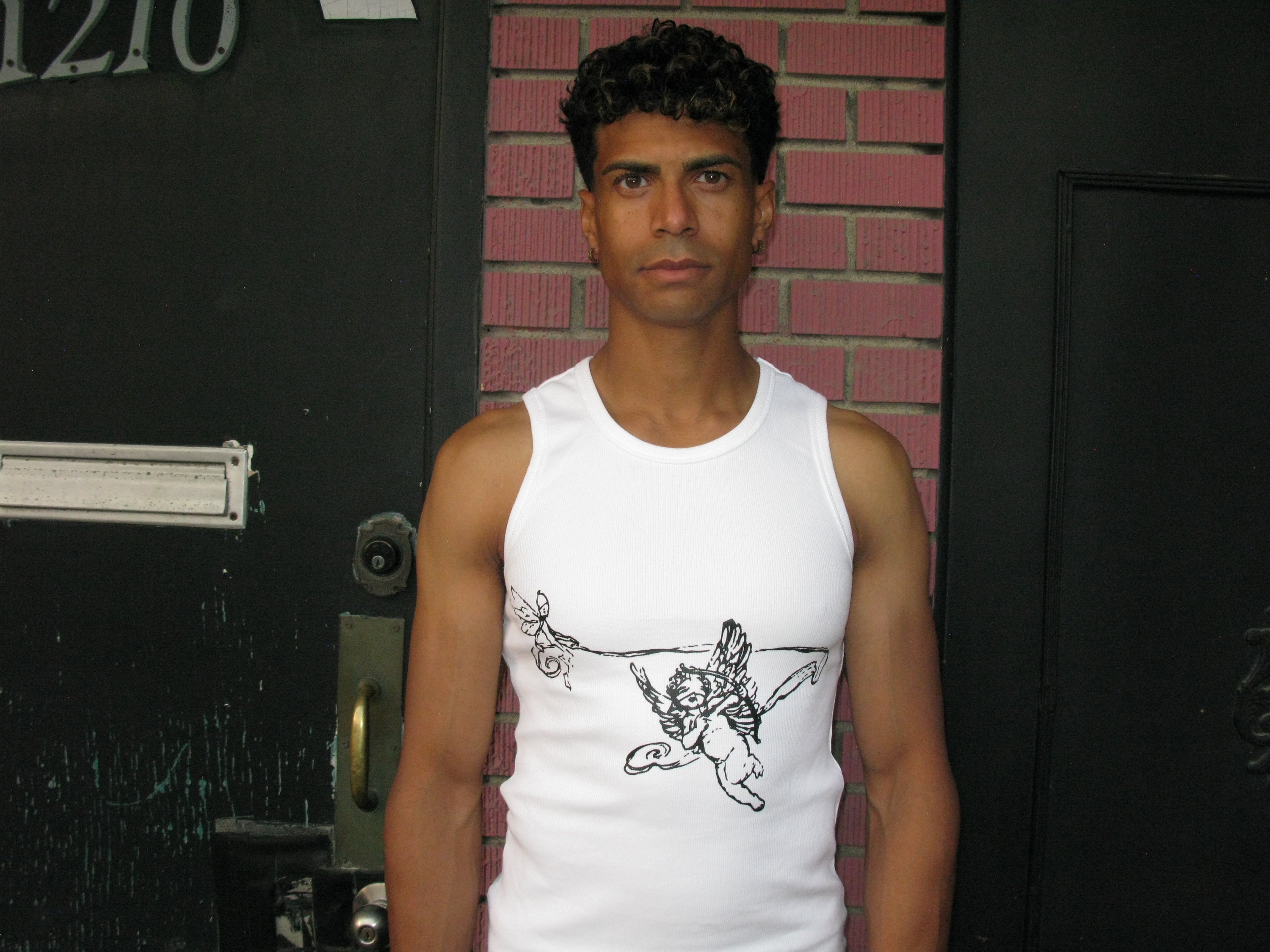 Boredom Cherub Tank Top-White