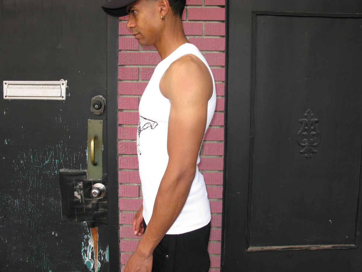 Boredom Cherub Tank Top-White