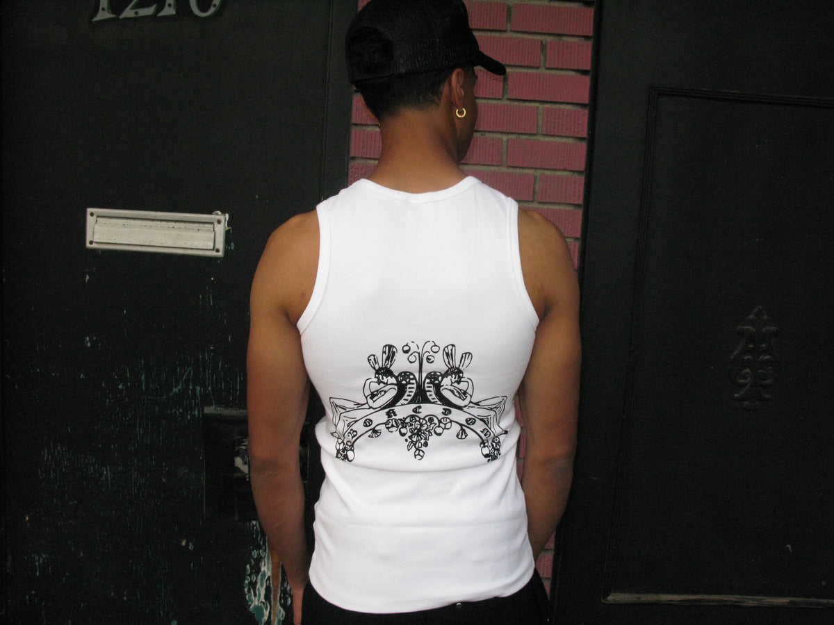 Boredom Cherub Tank Top-White
