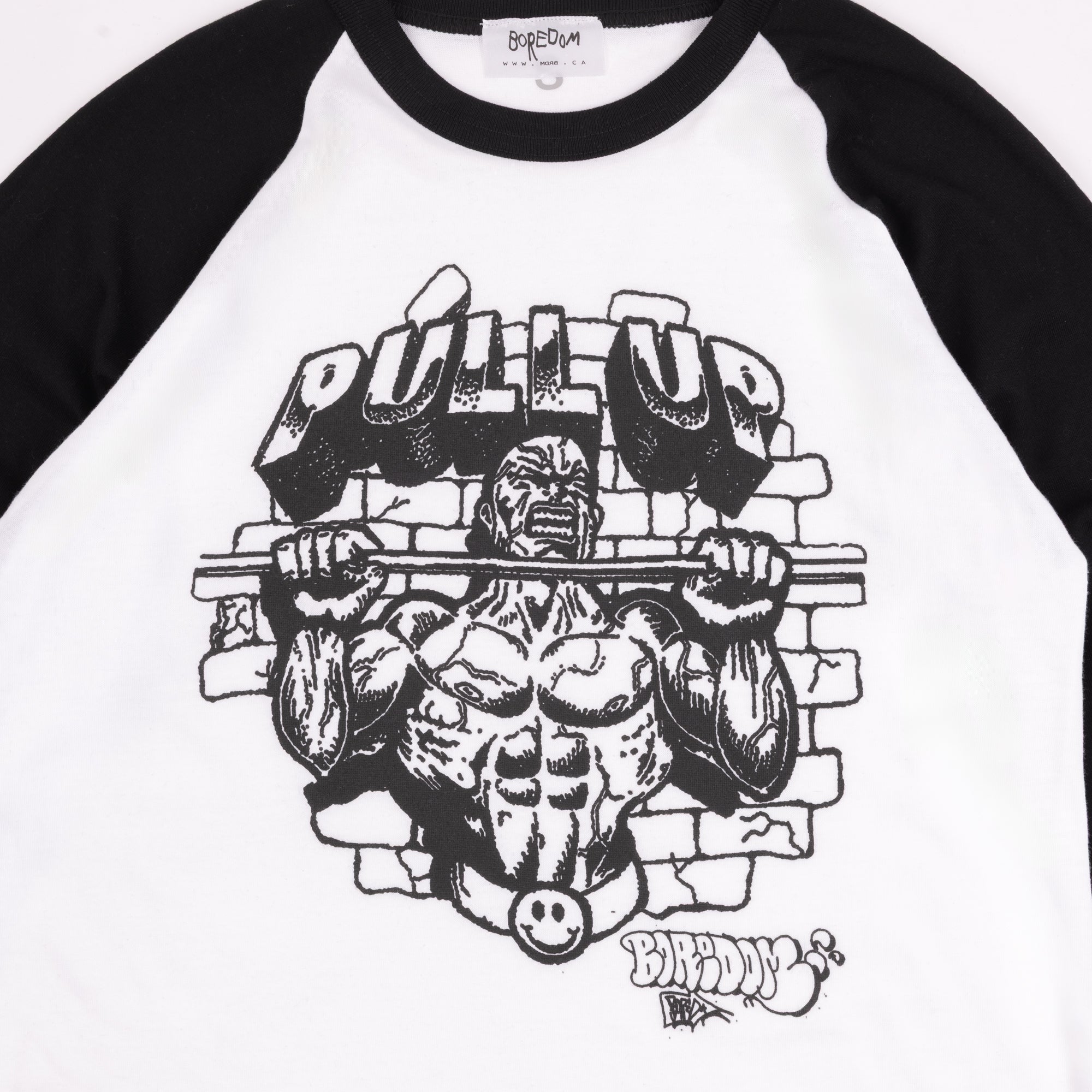 Boredom x Pull-Up Baseball Tee - White