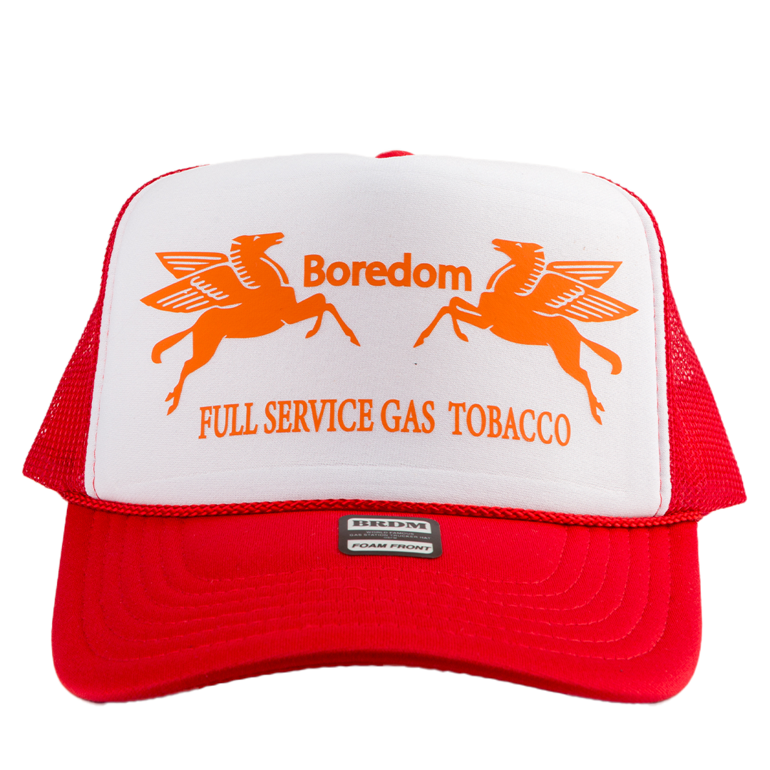 Gas Station Trucker Hat - Blood Orange