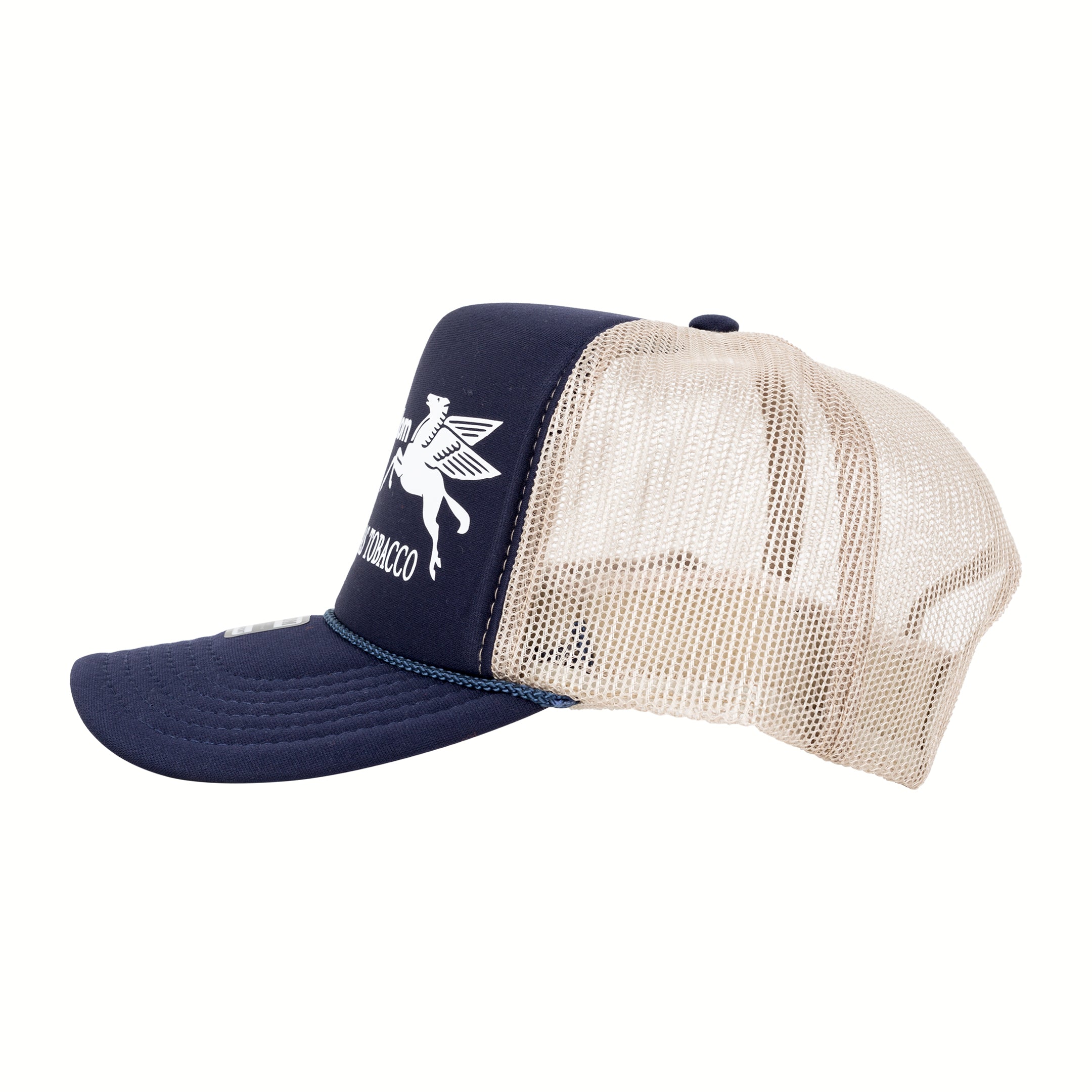 Gas Station Trucker Hat - Navy Blue / Khaki / White