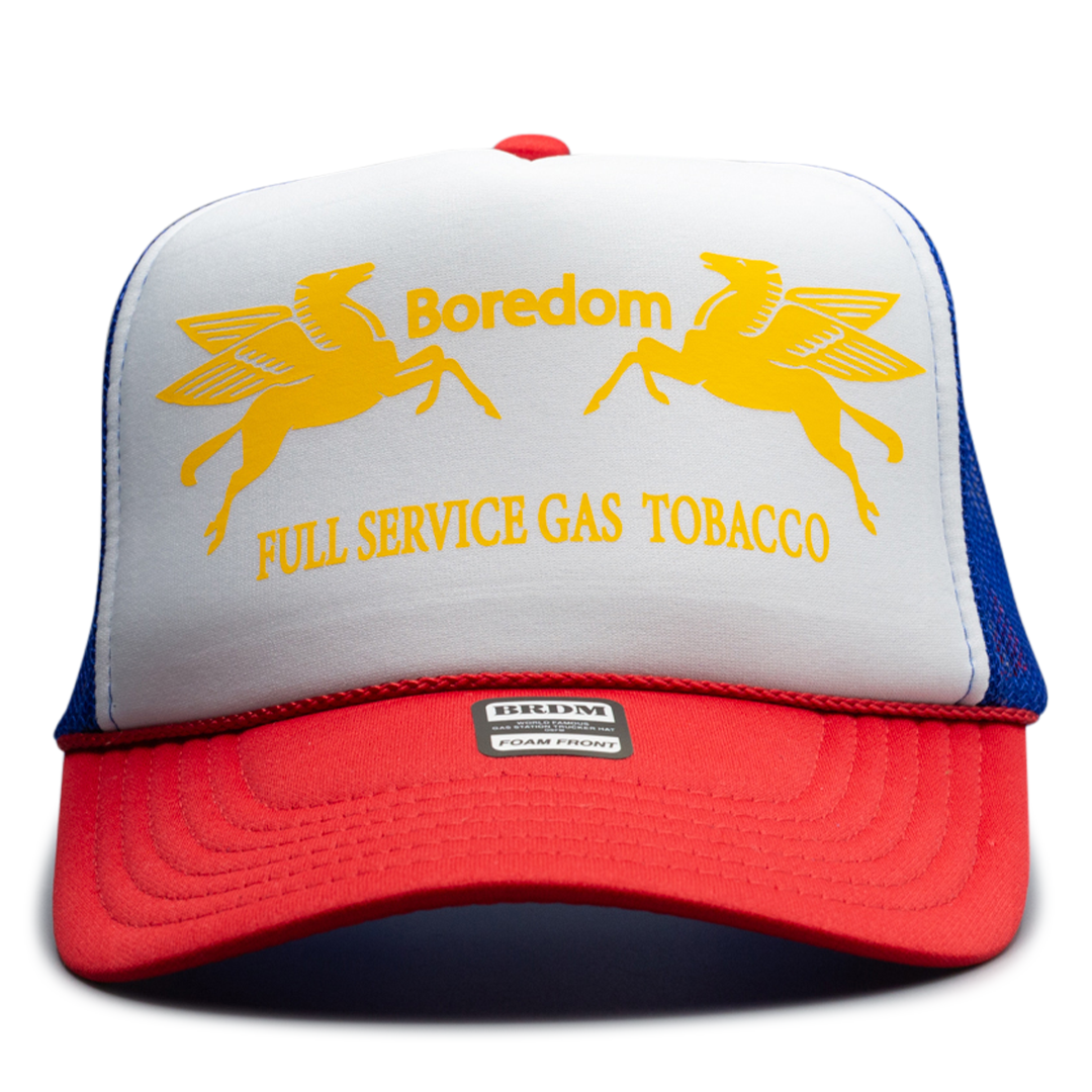 Gas Station Trucker Hat - Yellow Glue Stick