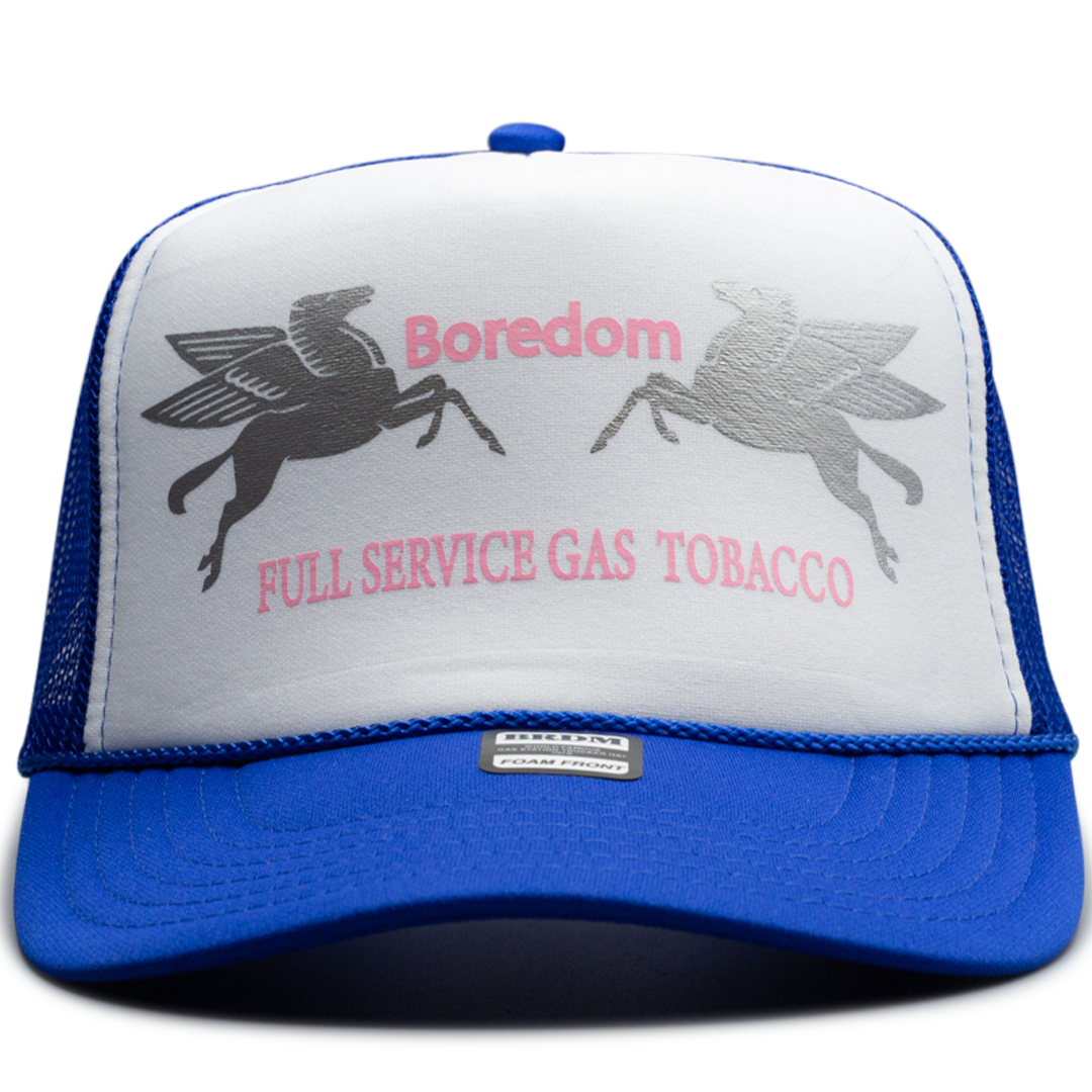 Gas Station Trucker Hat - Blue Raspberry