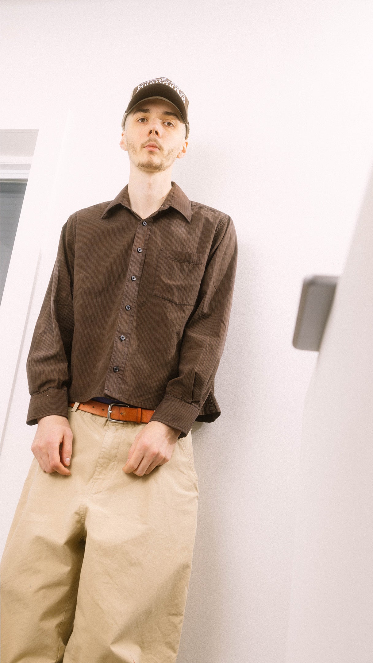 Recycled Button-Up Shirt - Espresso - M/L