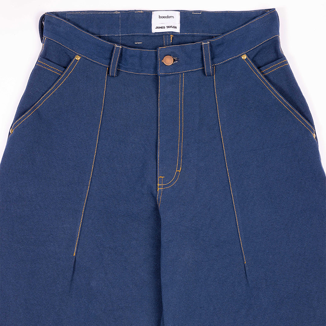 Pleated Work Day Pant - Navy Blue