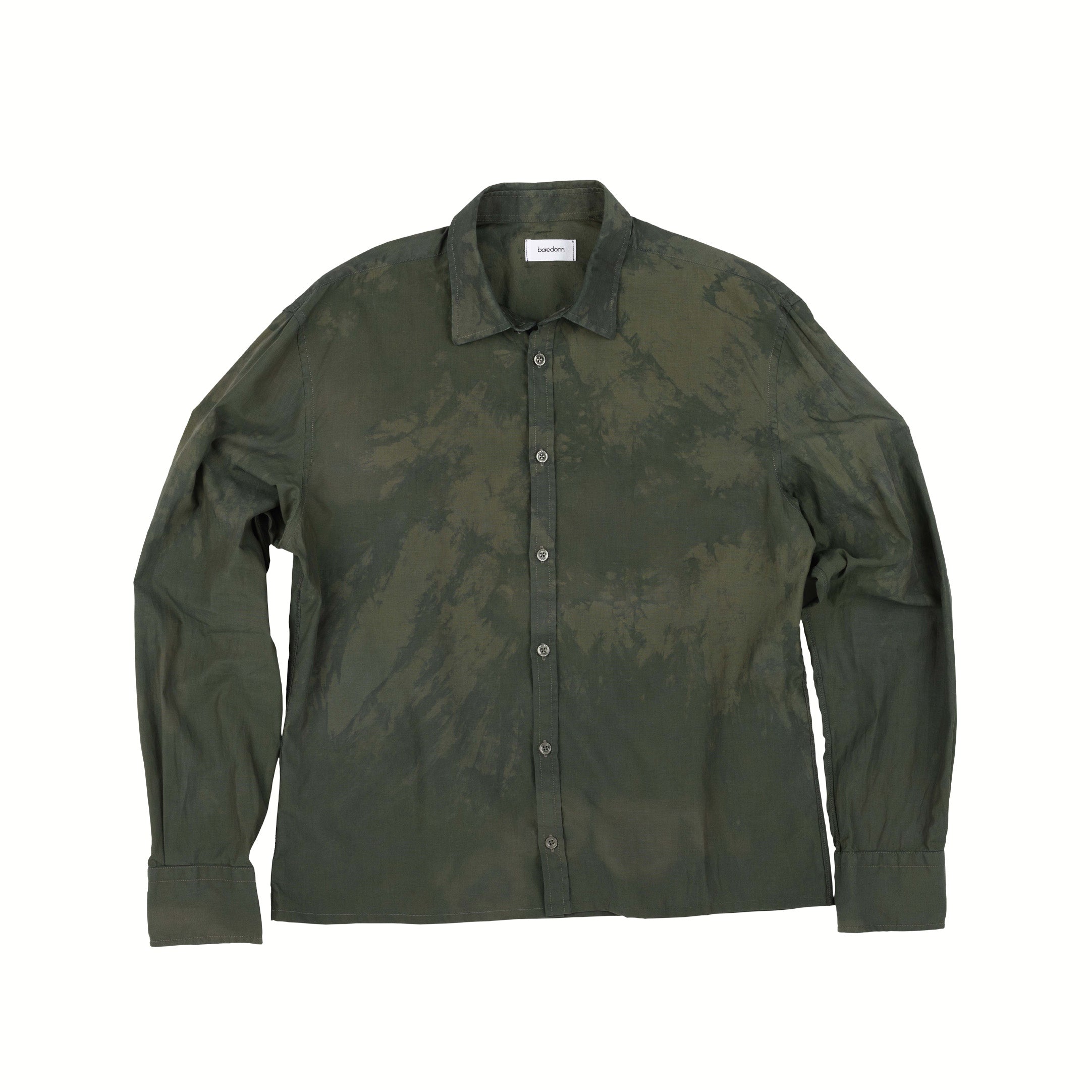 Recycled Button-Up Shirt - Military Wash - S/M