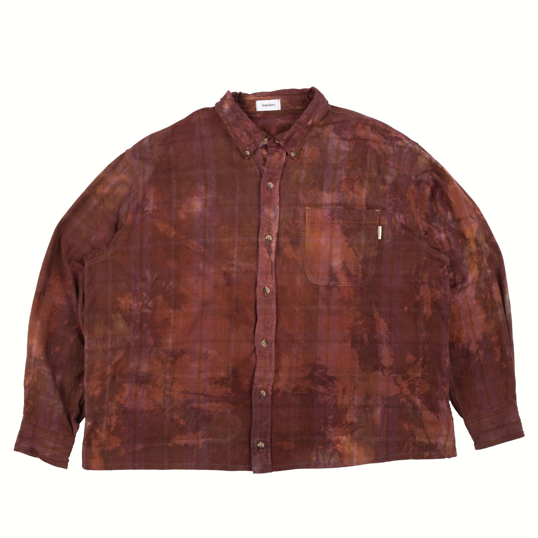 Recycled Button-Up Shirt - Orange Wine - XL/XXL