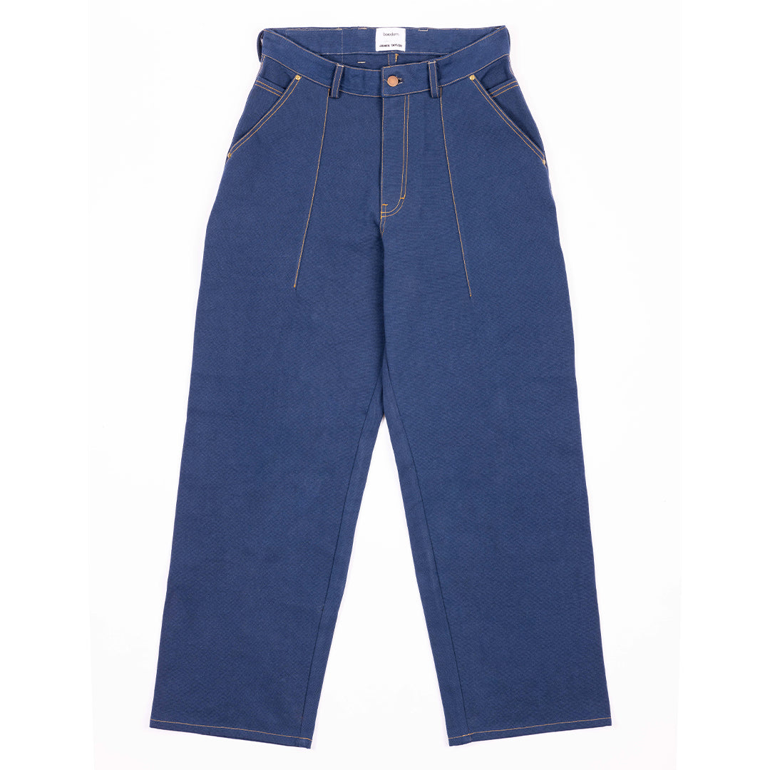 Pleated Work Day Pant - Navy Blue
