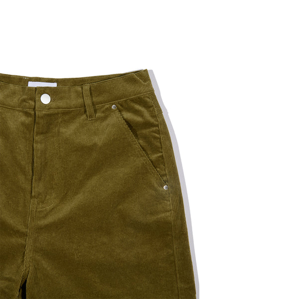 Corduroy Shorts - Olive Green