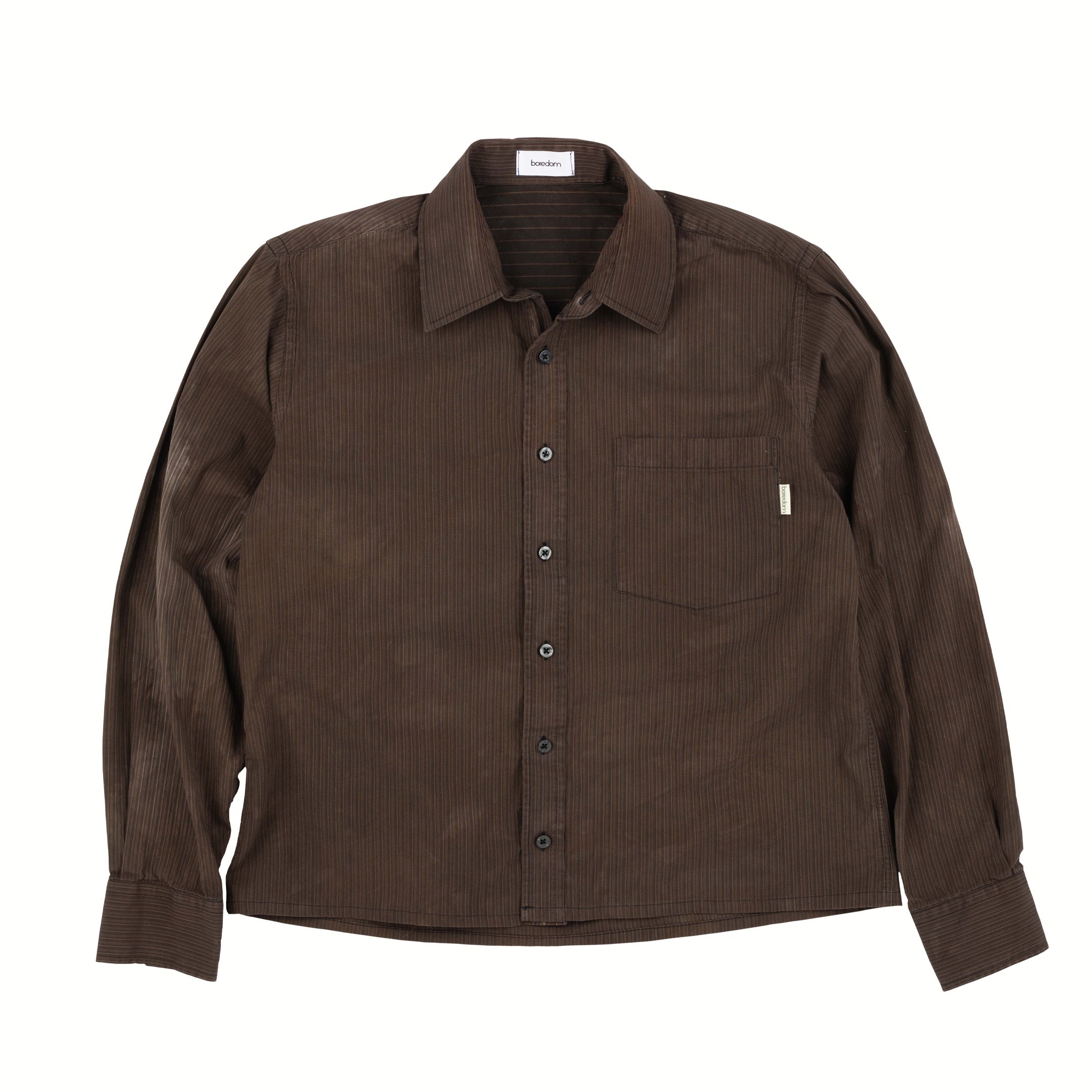 Recycled Button-Up Shirt - Espresso - M/L