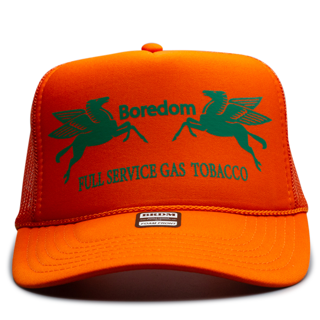 Gas Station Trucker Hat - Perfect Orange