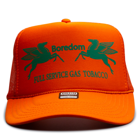 Gas Station Trucker Hat - Perfect Orange
