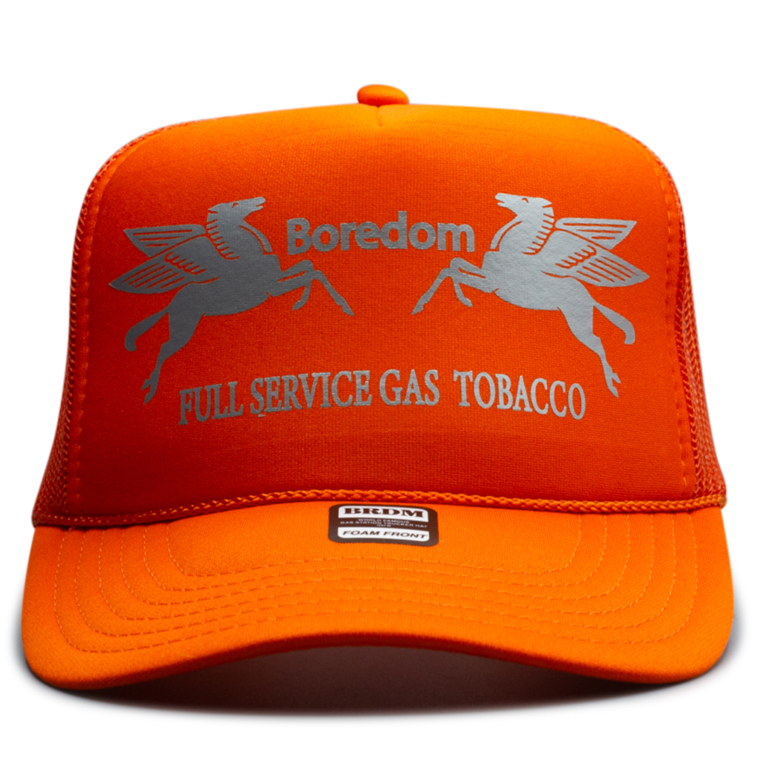 Gas Station Trucker Hat - Orange Turnbuckle