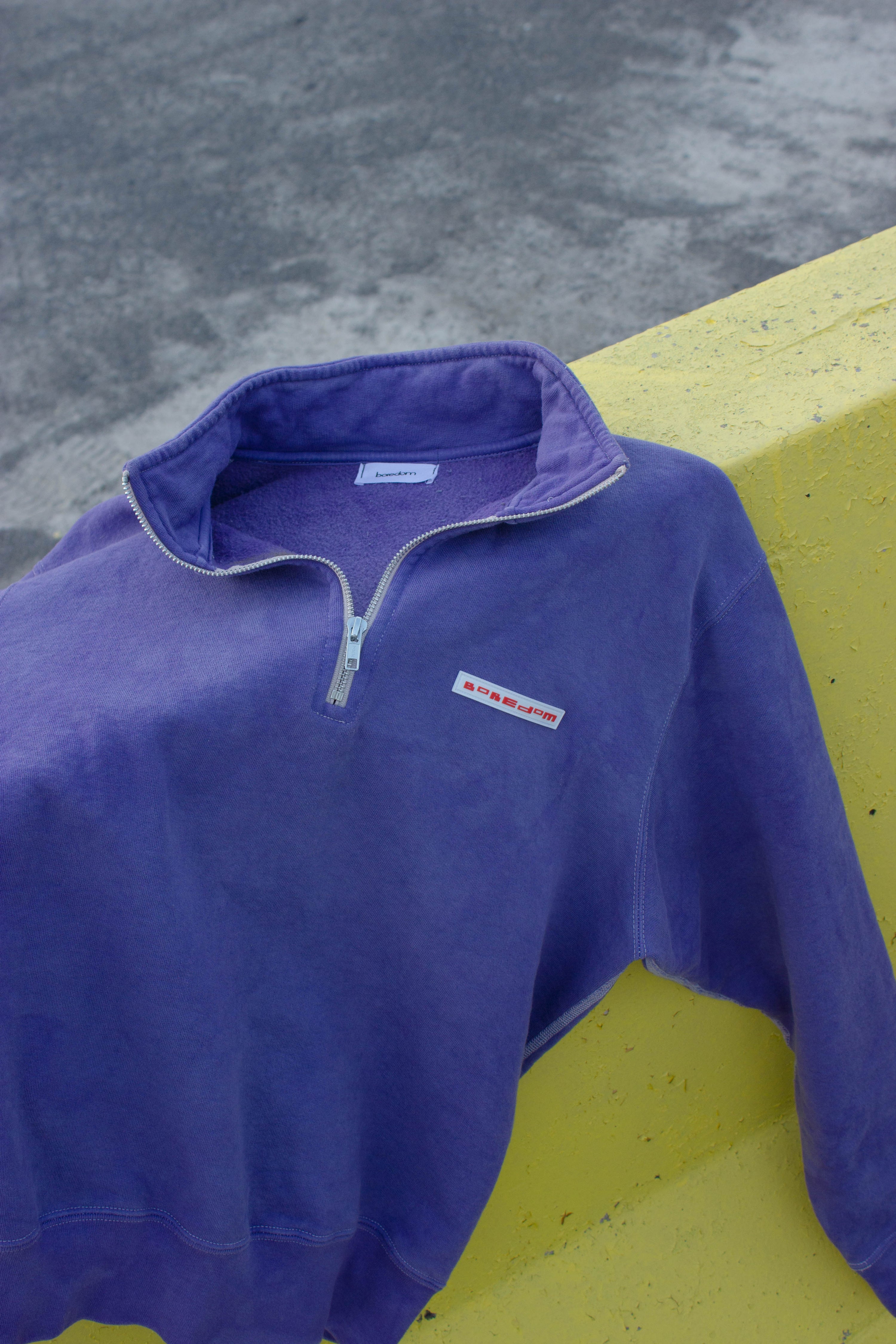 Boredom Bucket Blank Quarter Zip - Purple