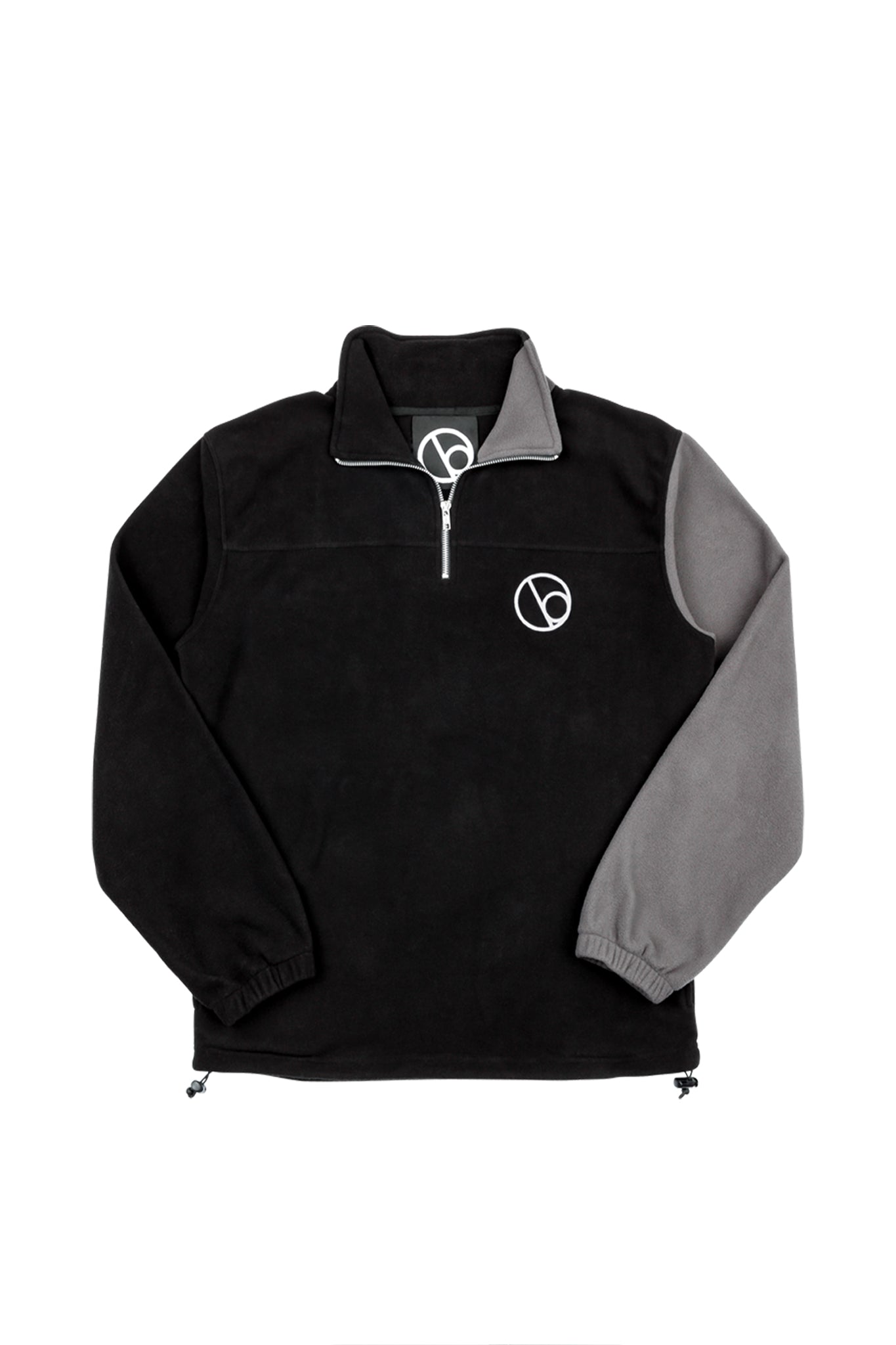 Quarter Zip Polar Fleece - Black / Grey