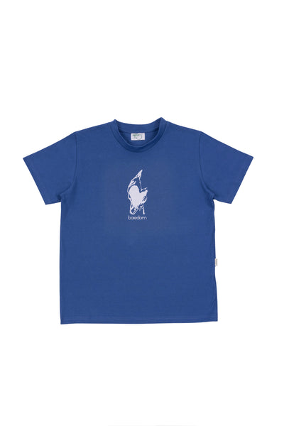 "Wizard" Graphic Heavyweight T-Shirt - Blue