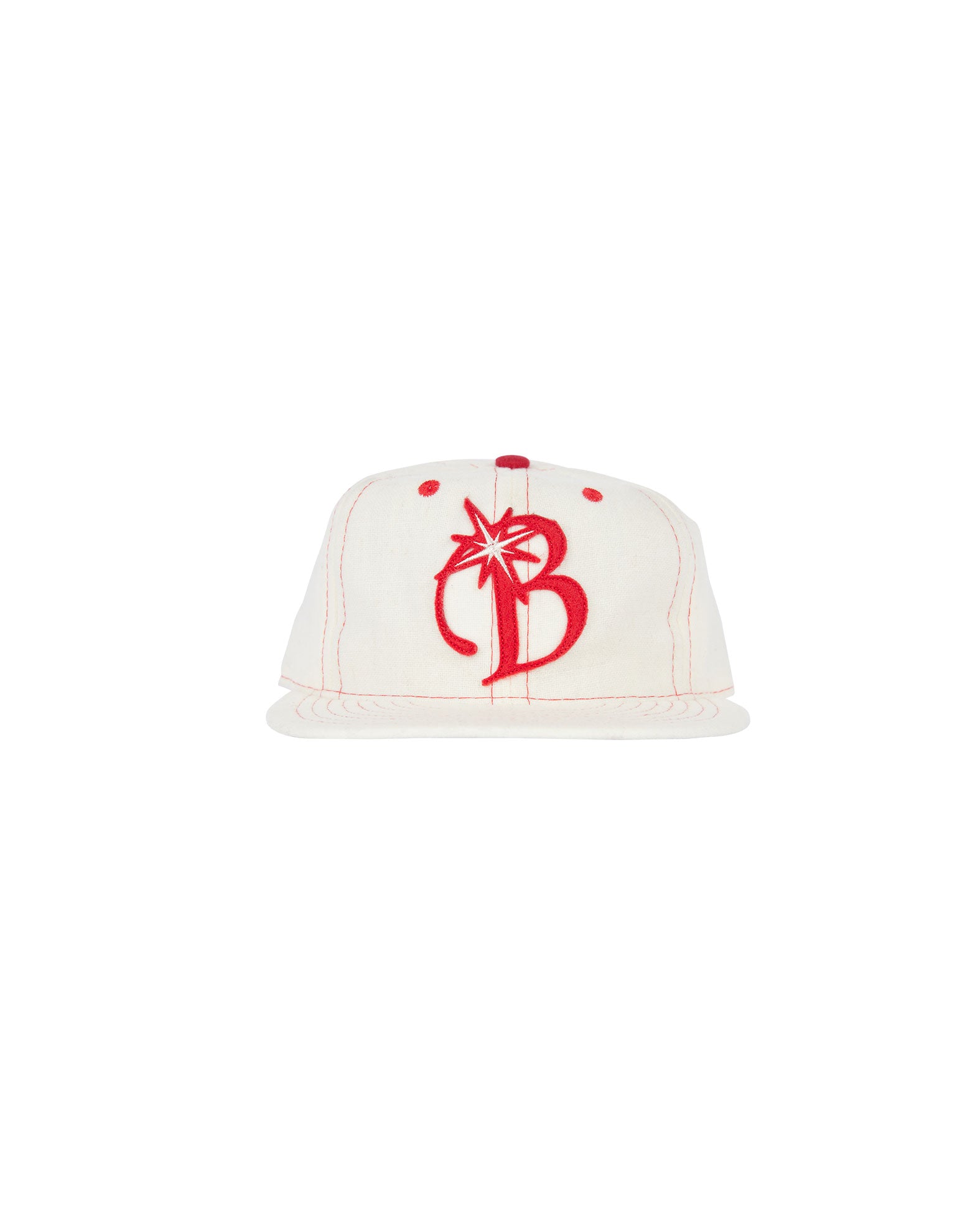 B-Star 6-Panel Hat - Cream / Red / Vintage White